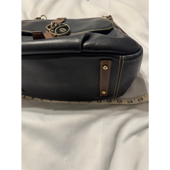 Dooney & Bourke Samba Black Pebbled Leather Logo Lock Hobo Shoulder Bag - Picture 5 of 11